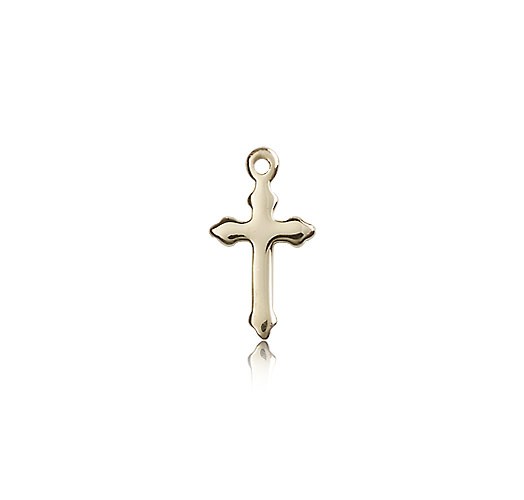 Cross Pendant, 14 Karat Gold - 14 KT Yellow Gold