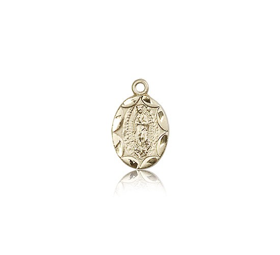 Our Lady of Guadalupe Medal, 14 Karat Gold - 14 KT Yellow Gold