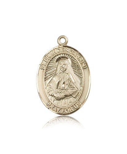 St. Frances Cabrini Medal, 14 Karat Gold, Large - 14 KT Yellow Gold