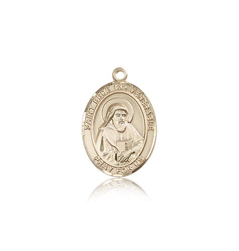 St. Bede the Venerable Medal, 14 Karat Gold, Medium - 14 KT Yellow Gold