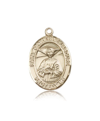 St. Catherine Laboure Medal, 14 Karat Gold, Large - 14 KT Yellow Gold