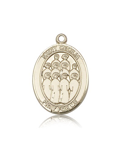 St. Cecilia Choir Medal, 14 Karat Gold, Large - 14 KT Yellow Gold