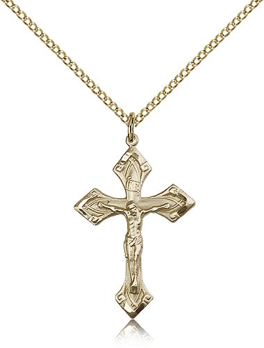 Crucifix Pendant, Gold Filled - Gold-tone