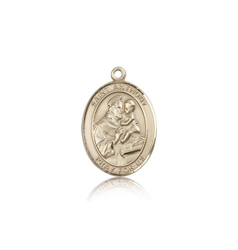 St. Anthony of Padua Medal, 14 Karat Gold, Medium - 14 KT Yellow Gold