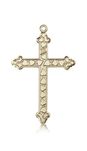 Cross Pendant, 14 Karat Gold - 14 KT Yellow Gold