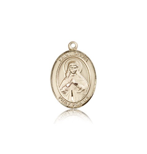 St. Olivia Medal, 14 Karat Gold, Medium - 14 KT Yellow Gold