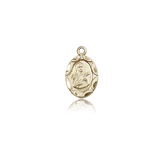 St. Theresa Medal, 14 Karat Gold - 14 KT Yellow Gold