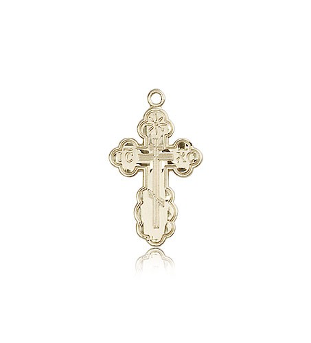 St. Olga Cross Pendant, 14 Karat Gold - 14 KT Yellow Gold