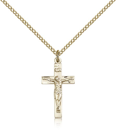 Crucifix Pendant, Gold Filled - Gold-tone