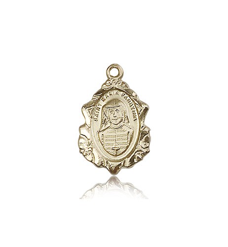 Maria Faustina Medal, 14 Karat Gold - 14 KT Yellow Gold