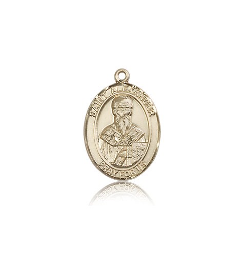 St. Alexander Sauli Medal, 14 Karat Gold, Medium - 14 KT Yellow Gold