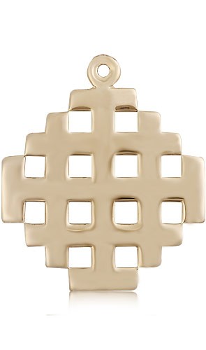 Cross Pendant, 14 Karat Gold - 14 KT Yellow Gold