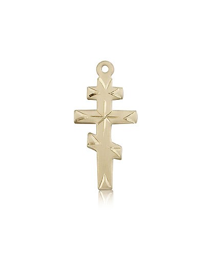 Greek Orthadox Cross Pendant, 14 Karat Gold - 14 KT Yellow Gold