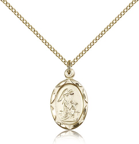 Guardian Angel Medal, Gold Filled - Gold-tone