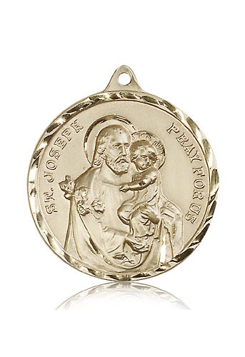 St. Joseph Medal, 14 Karat Gold - 14 KT Yellow Gold