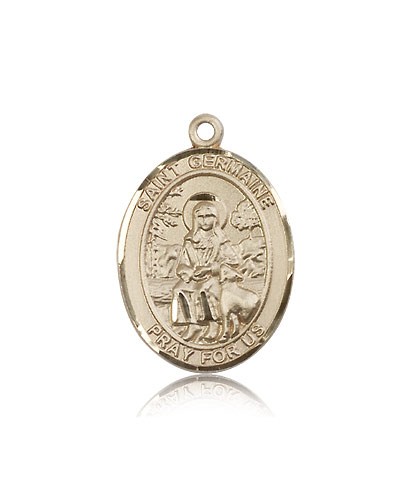 St. Germaine Cousin Medal, 14 Karat Gold, Large - 14 KT Yellow Gold