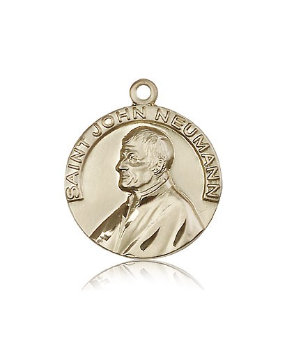 St. John Neumann Medal, 14 Karat Gold - 14 KT Yellow Gold
