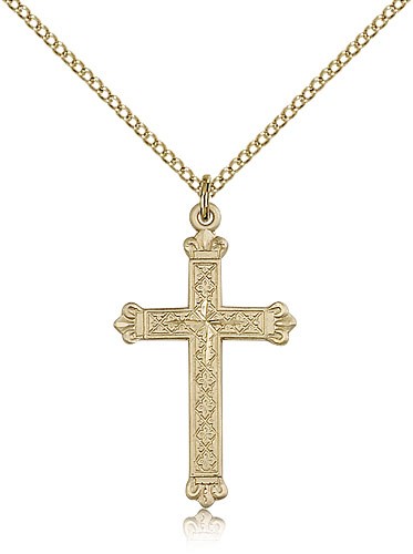 Cross Pendant, Gold Filled - Gold-tone