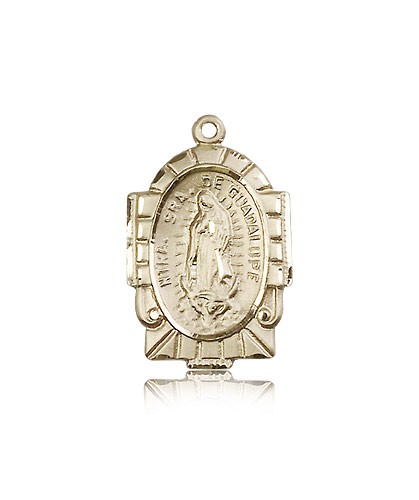 Our Lady of Guadalupe Medal, 14 Karat Gold - 14 KT Yellow Gold