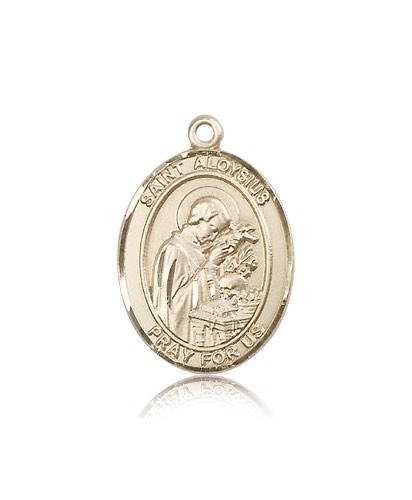 St. Aloysius Gonzaga Medal, 14 Karat Gold, Large - 14 KT Yellow Gold