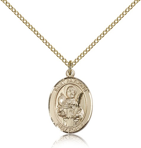 St. Raymond Nonnatus Medal, Gold Filled, Medium - Gold-tone