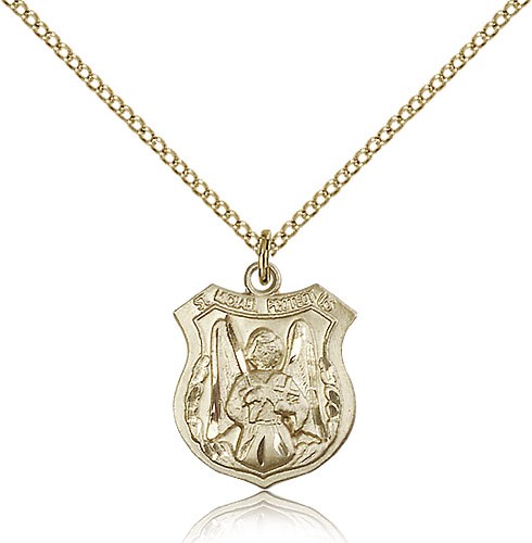 St. Michael the Archangel Medal, Gold Filled - Gold-tone