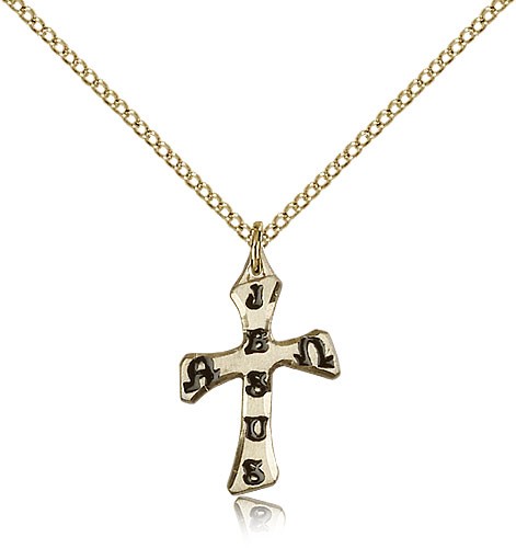 Cross Pendant, Gold Filled - Gold-tone