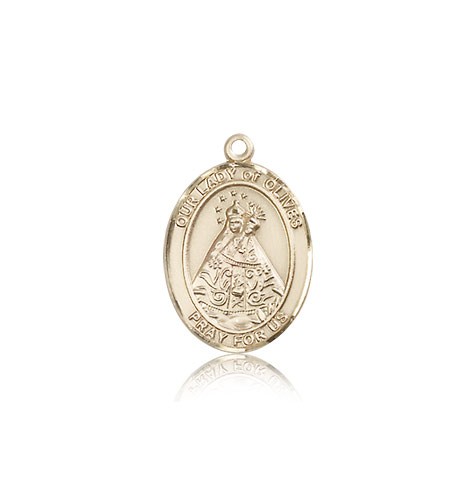 Our Lady of Olives Medal, 14 Karat Gold, Medium - 14 KT Yellow Gold