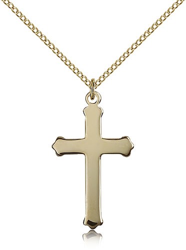 Cross Pendant, Gold Filled - Gold-tone