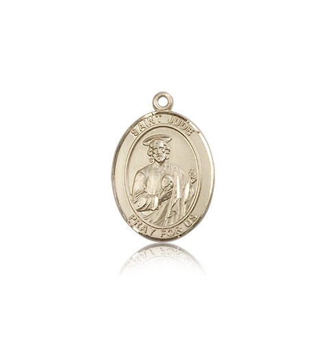 St. Jude Thaddeus Medal, 14 Karat Gold, Medium - 14 KT Yellow Gold