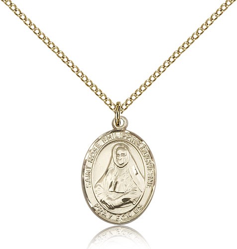 St. Rose Philippine Medal, Gold Filled, Medium - Gold-tone