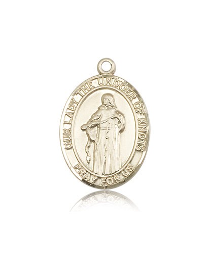 Our Lady of Knots Medal, 14 Karat Gold, Large - 14 KT Yellow Gold