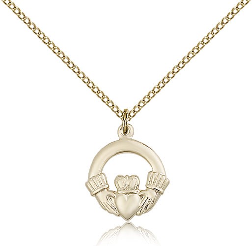 Claddagh Medal, Gold Filled - Gold-tone