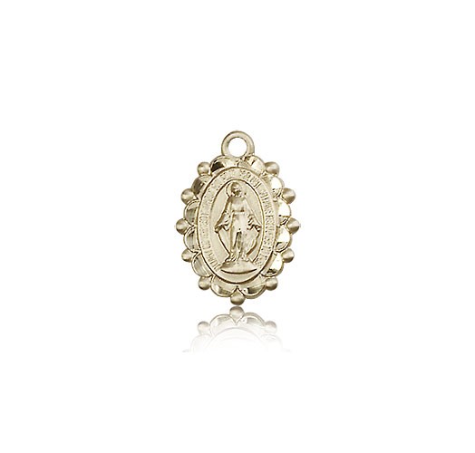 Miraculous Medal, 14 Karat Gold - 14 KT Yellow Gold