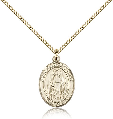 St. Juliana Medal, Gold Filled, Medium - Gold-tone