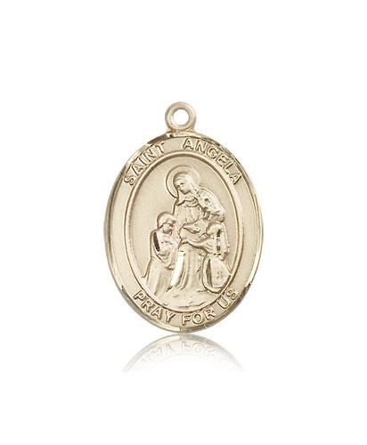 St. Angela Merici Medal, 14 Karat Gold, Large - 14 KT Yellow Gold