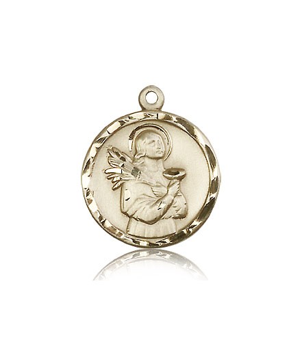 St. Lucy Medal, 14 Karat Gold - 14 KT Yellow Gold