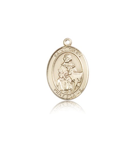 St. Giles Medal, 14 Karat Gold, Medium - 14 KT Yellow Gold