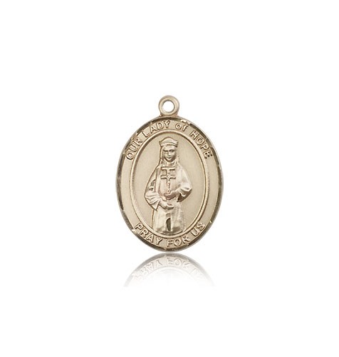 Our Lady of Hope Medal, 14 Karat Gold, Medium - 14 KT Yellow Gold