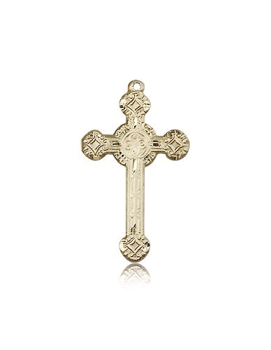 Cross Pendant, 14 Karat Gold - 14 KT Yellow Gold