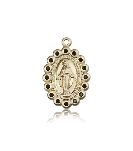 Miraculous Medal, 14 Karat Gold - 14 KT Yellow Gold