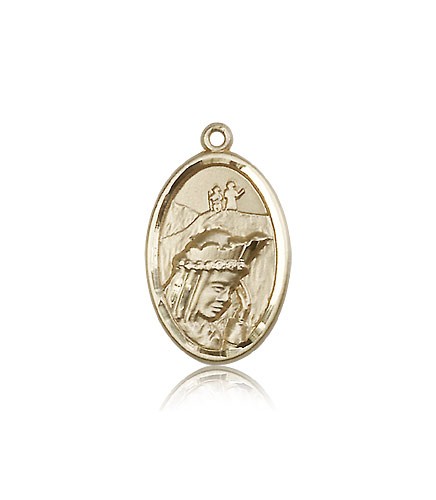 Our Lady of La Salette Medal, 14 Karat Gold - 14 KT Yellow Gold