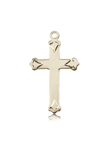 Cross Pendant, 14 Karat Gold - 14 KT Yellow Gold