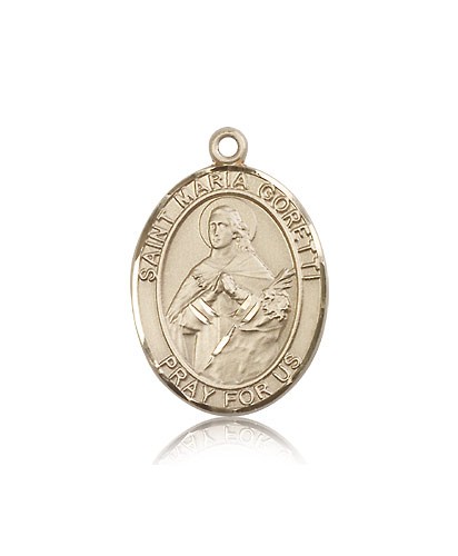 St. Maria Goretti Medal, 14 Karat Gold, Medium - 14 KT Yellow Gold