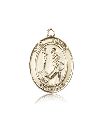 St. Dominic De Guzman Medal, 14 Karat Gold, Large - 14 KT Yellow Gold