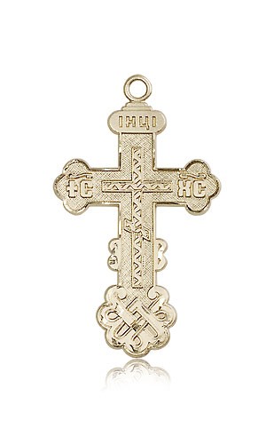 Cross Pendant, 14 Karat Gold - 14 KT Yellow Gold