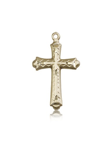 Cross Pendant, 14 Karat Gold - 14 KT Yellow Gold