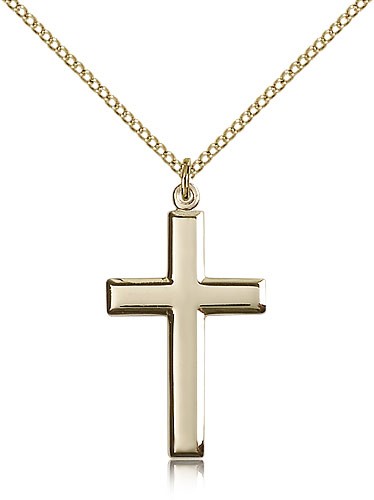 Cross Pendant, Gold Filled - Gold-tone