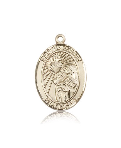 St. Margaret Mary Alacoque Medal, 14 Karat Gold, Large - 14 KT Yellow Gold