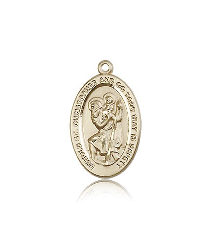 St. Christopher Medal, 14 Karat Gold - 14 KT Yellow Gold